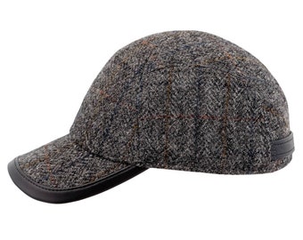 GRANIT STATE Harris Tweed véritable casquette de camionneur de baseball écossais Duty Ranger Jockey laine snapback militaire chasse vélo golf chapeau de bal gris