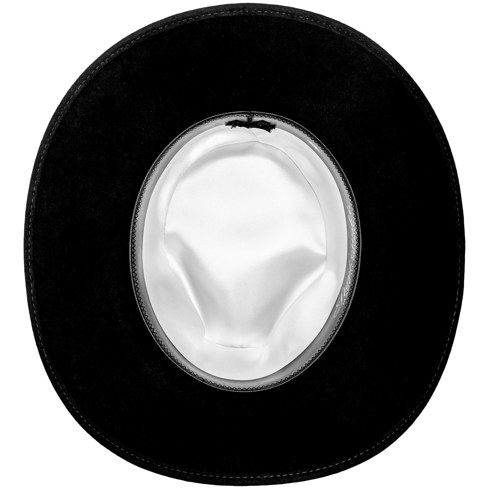 SHARPS Wool Felt Teardrop Top Large Brim Fedora Hat Classic