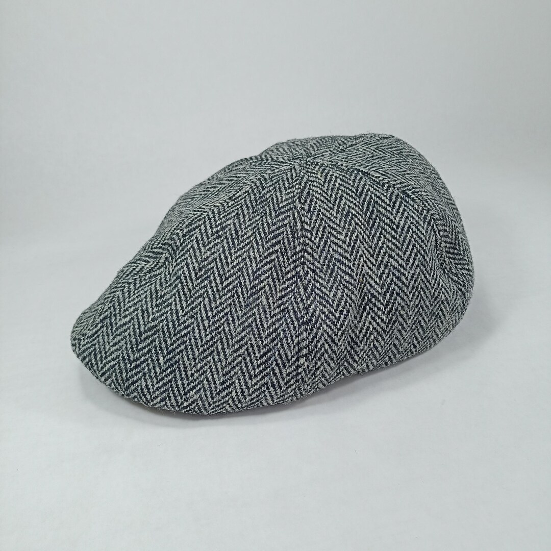 Rusty Crook SALE!-RUSTY 62cm Harris Tweed Duckbill Mens Flat Cap Wool Cabby Driving ...
