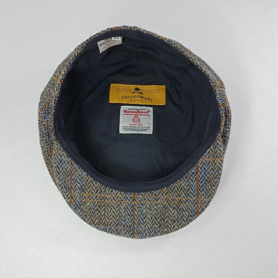 SALE!-ALEX 55cm Harris Tweed Classic Flat Cap English Dai Jeff