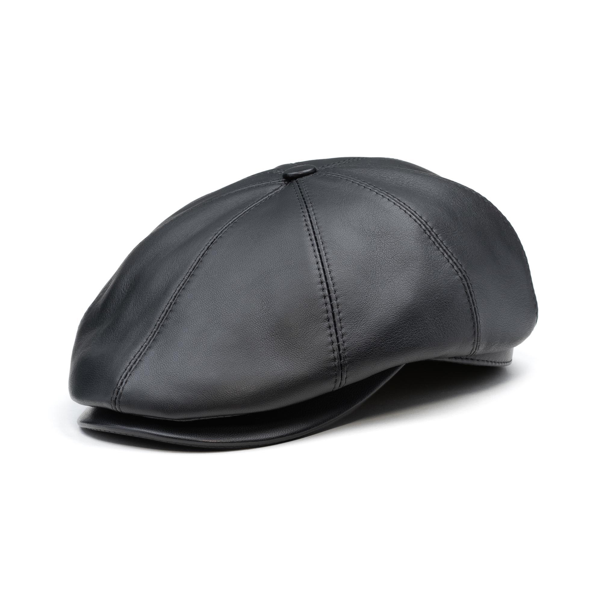 Buy TONY Genuine Leather 8 Panels Flat Ivy Cap Irish Poor Boy