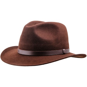 SLEDEZ Mens Classic Tophat Flat Brim Large Brim Hat Men