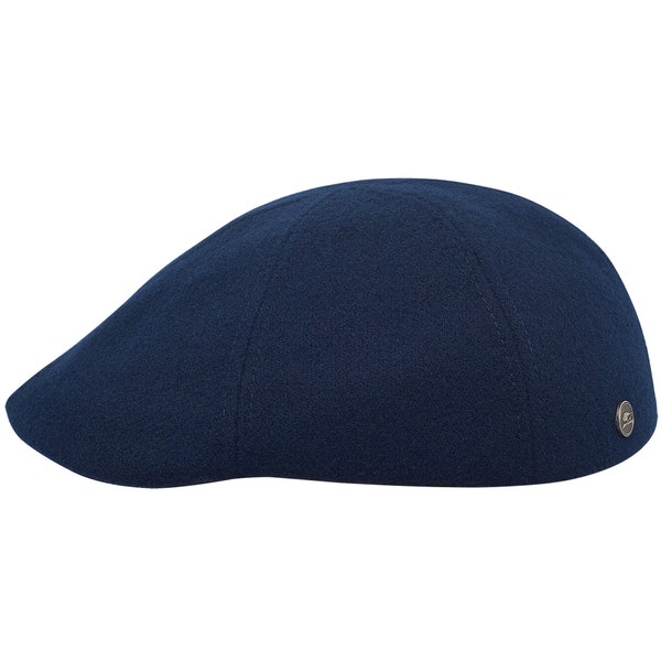 RUSTY Wool Duckbill Mens Flat Cap Cabbie  Cabby Driving Bicycle  Dai Duffer Joao's Bunnet Crook Cheese-Cutter Scally BLUE