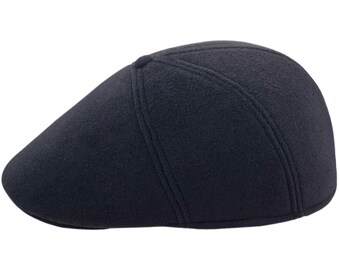 REBAJAS - REFORM Gorra plana inglesa clásica y elegante para hombre, mezcla de lana, 10 % cachemir y lana, forro acolchado, color negro.