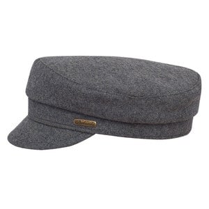 FIDDLER Wool Cloth Jewish Peaked Mens Cap Sailor Greek Fisherman Boatman Mariner Barge Old School Urban Driver Milkman Fall Hat GRAY