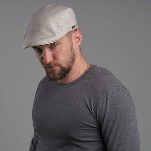 Boné de linho GECKO Summer Flat Inglês Jeff Bunnet Verão Respirável Ventilado Proteção Solar Resort Airy Light Beach Hat BEGE