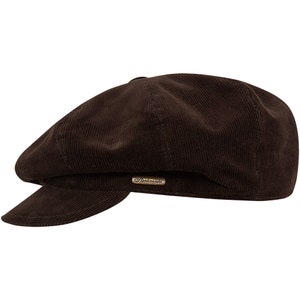 VIGO Corduroy Cotton Newsboy 8 Panels Cap Spring Newsboy Paperboy Retro Resistance Liberte Stage Rock Applejack Hooligan Hat BROWN