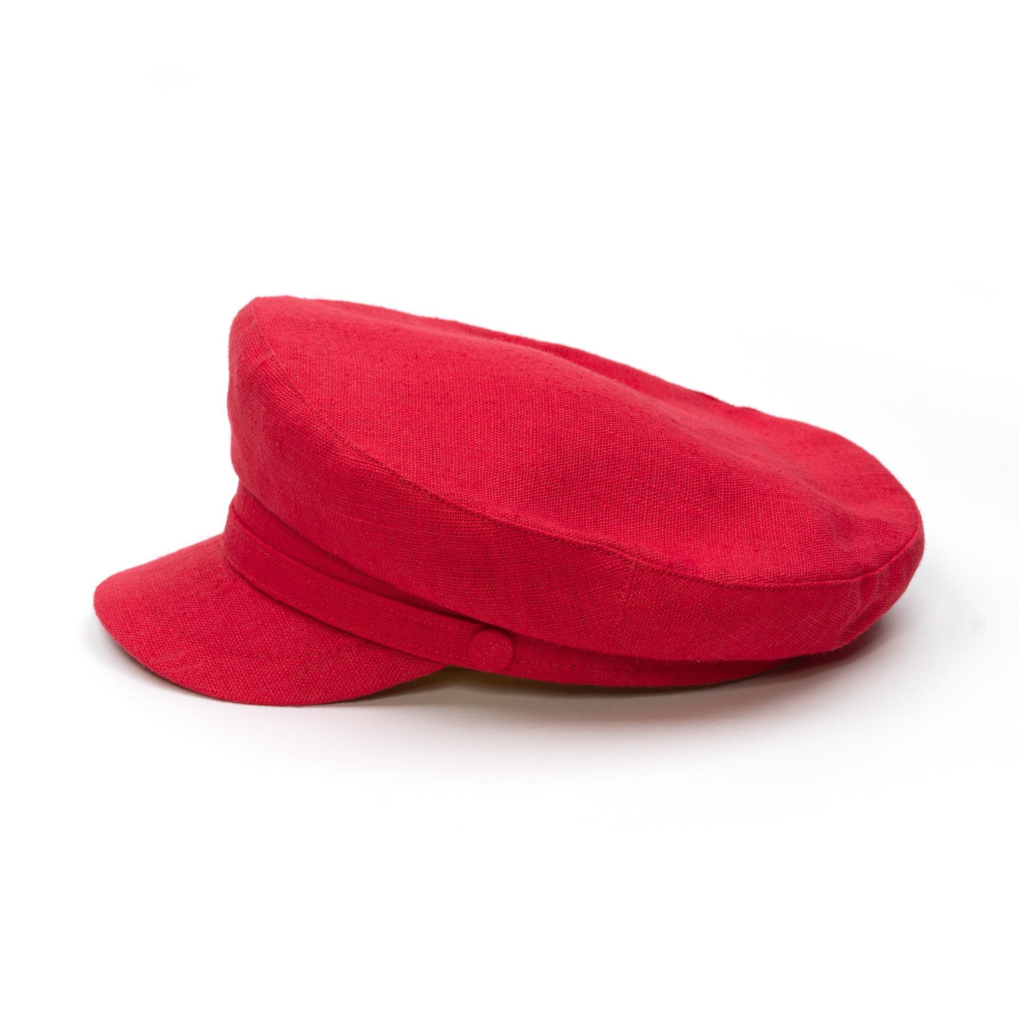 PIREUS Linen Greek Fisherman Breton Summer Cap Sailor