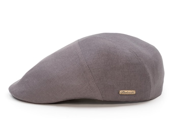 IVY FIVE Linen Flat Cap 5 Panel Summer Hat Men Scally Cabbie Driving Irish Ivy Gatsby Baker Boy Breathable Handmade Poland - Ship from US