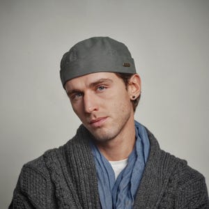 DOCKER Softened Cotton Beanie Cap Lightweight Dock Worker Hat Longshoreman Sailor Trawler Leon Style Navy Military Watch Cap Tuque GRAY