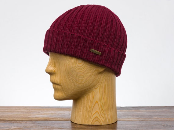 Merino Wool Ribbed Knit Beanie Cap Unisex Winter Hat Classic Warm Fullsheild 2pcs Merino Wool Beanie Warm Winter Thick Ribbed  main image 2
