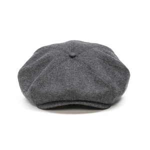 PEAKY Gorra Lana Newsboy 8 Panel Negra Boina Gatsby Peaky Baker Boy Sombrero Hombre Vintage Retro Invierno Poor Boy Gris Oscuro imagen 4