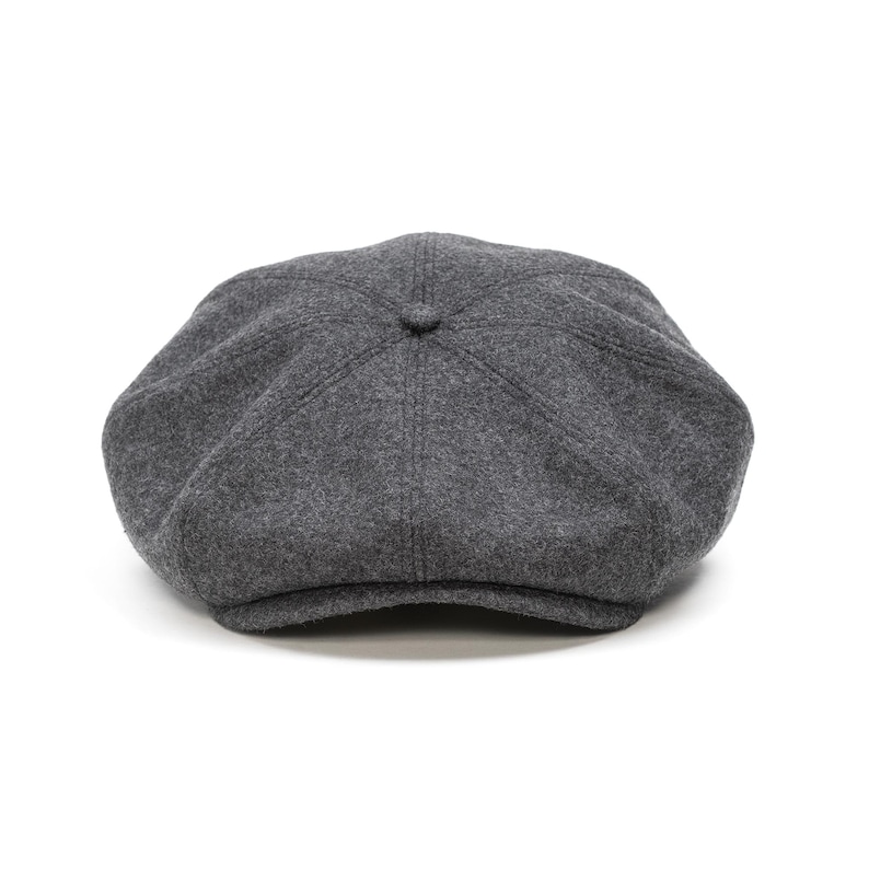 PEAKY Gorra Lana Newsboy 8 Panel Negra Boina Gatsby Peaky Baker Boy Sombrero Hombre Vintage Retro Invierno Poor Boy Gris Oscuro imagen 4