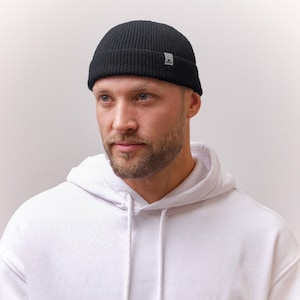 DUKE Gorro Universal de Cachemira y Lana Merino Ultrafina, Recortado Sobre Orejas, Bonete de Invierno Gris