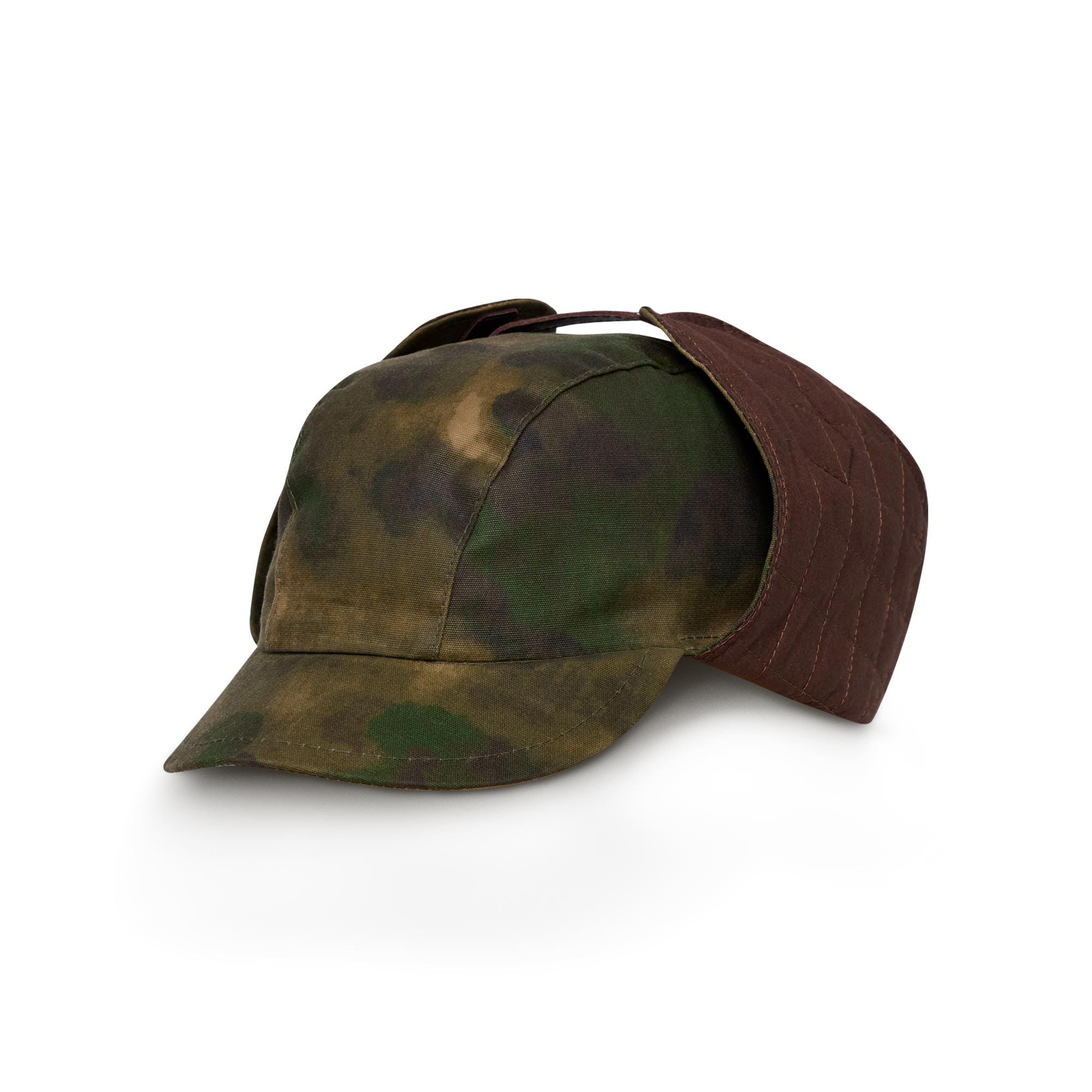 Waxed Cotton Baseball Cap - Adjustable Camouflage Hat With Velcro Strap - View #3
