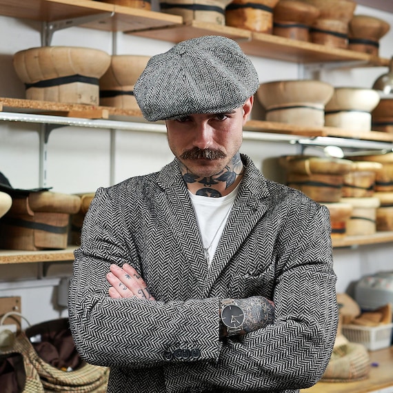PEAKY Newsboy Cap Harris Tweed Wool Blinders Birmingham Gangster 8