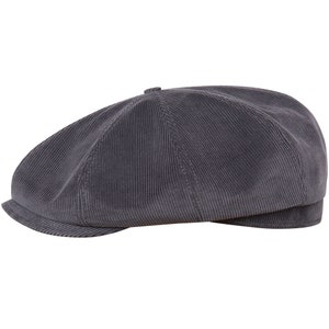 SHELBY Cotton Corduroy 8 Panels Crown for Peaky Newsboy Apple Cap Bandit Hooligan Ivy Large Crown Hat Gangster Summer Spring GRAY