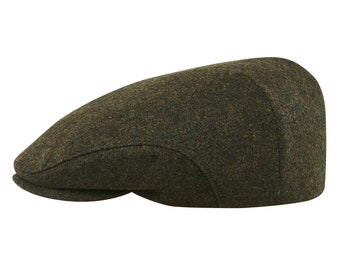 DERBY Merino Wool Flat Cap  Style Bunnet English Dai Jeff Sixpence Vergon Irish Newsboy  Driving Baker Hat KHAKI MELANGE