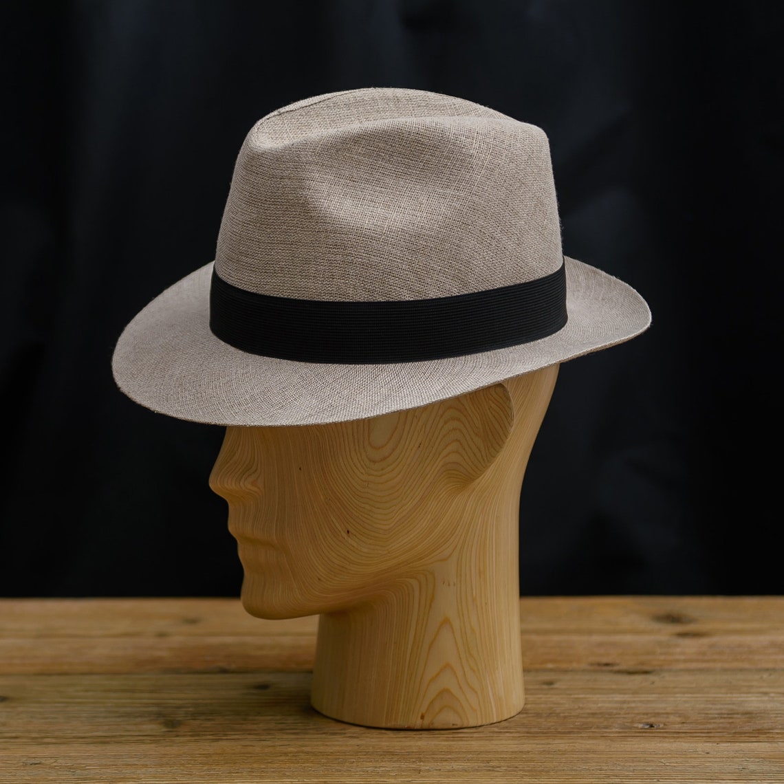 SUGARCANE Linen Large Brim Summer Fedora Sun Protection Hat Etsy Canada