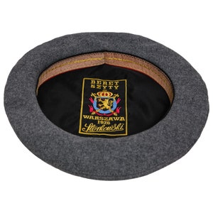 GRAND CLASSIC Wool Cloth Sewn Men's Beret French Artist Bohemian Beatnik Military Army Boy Scout Reservist Warm Winter Autumn Beret Hat GRAY