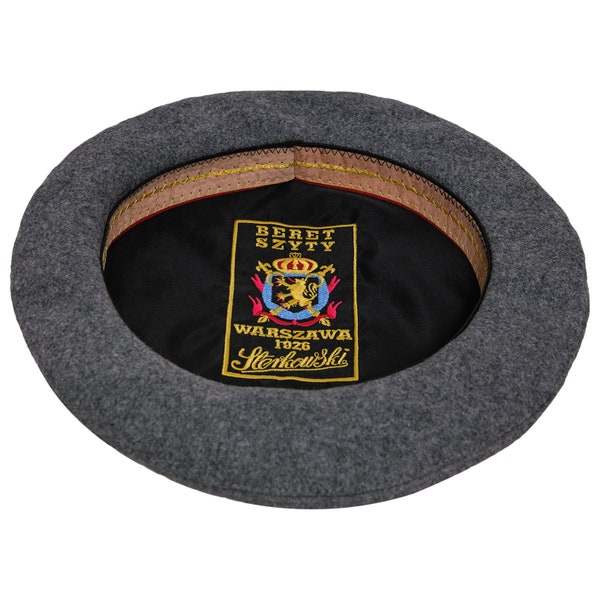 GRAND CLASSIC Tissu de Laine Cousu Béret Homme Artiste Français Boho Beatnik Militaire Armée Boy Scout Réserviste Chaud Hiver Automne Béret Chapeau GRIS