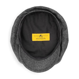 PEAKY Gorra Lana Newsboy 8 Panel Negra Boina Gatsby Peaky Baker Boy Sombrero Hombre Vintage Retro Invierno Poor Boy Gris Oscuro imagen 5