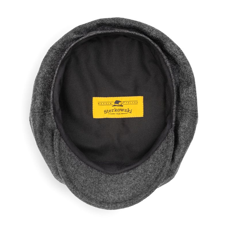 PEAKY Gorra Lana Newsboy 8 Panel Negra Boina Gatsby Peaky Baker Boy Sombrero Hombre Vintage Retro Invierno Poor Boy Gris Oscuro imagen 5