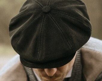 VIGO Corduroy Cotton Newsboy 8 Panels Cap Spring Newsboy