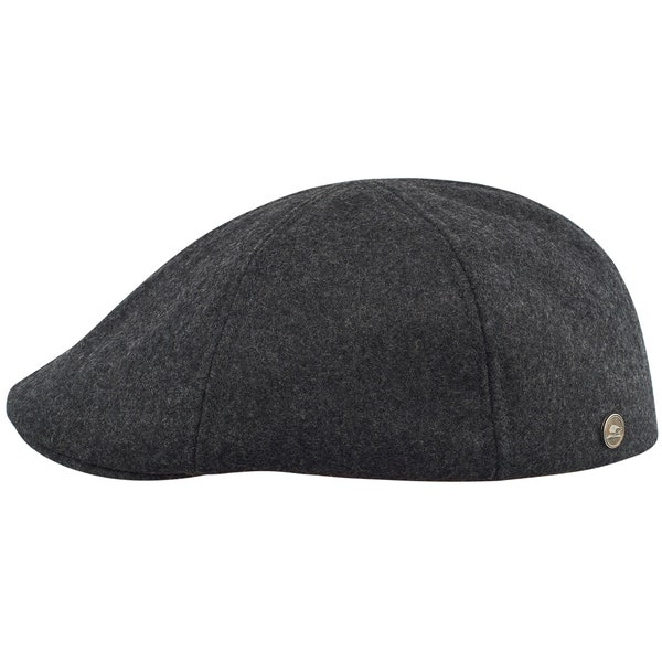 RUSTY Wool Duckbill Mens Flat Cap Cabbie  Cabby Driving Bicycle  Dai Duffer Joao's Bunnet Crook Cheese-Cutter Scally GRAY
