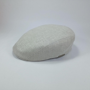 SALE-GECKO Linen-Summer Flat Cap English Jeff Bunnet Summer Spring  Breathable Vented Sun Protection Resort Airy Light Beach Hat BEIGE