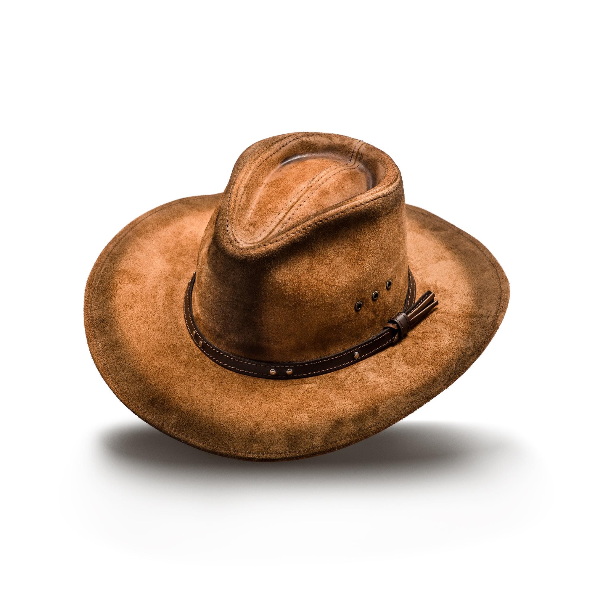 BUCKAROO Genuine Leather Western Cowboy Hat Outback Rodeo  display picture 2