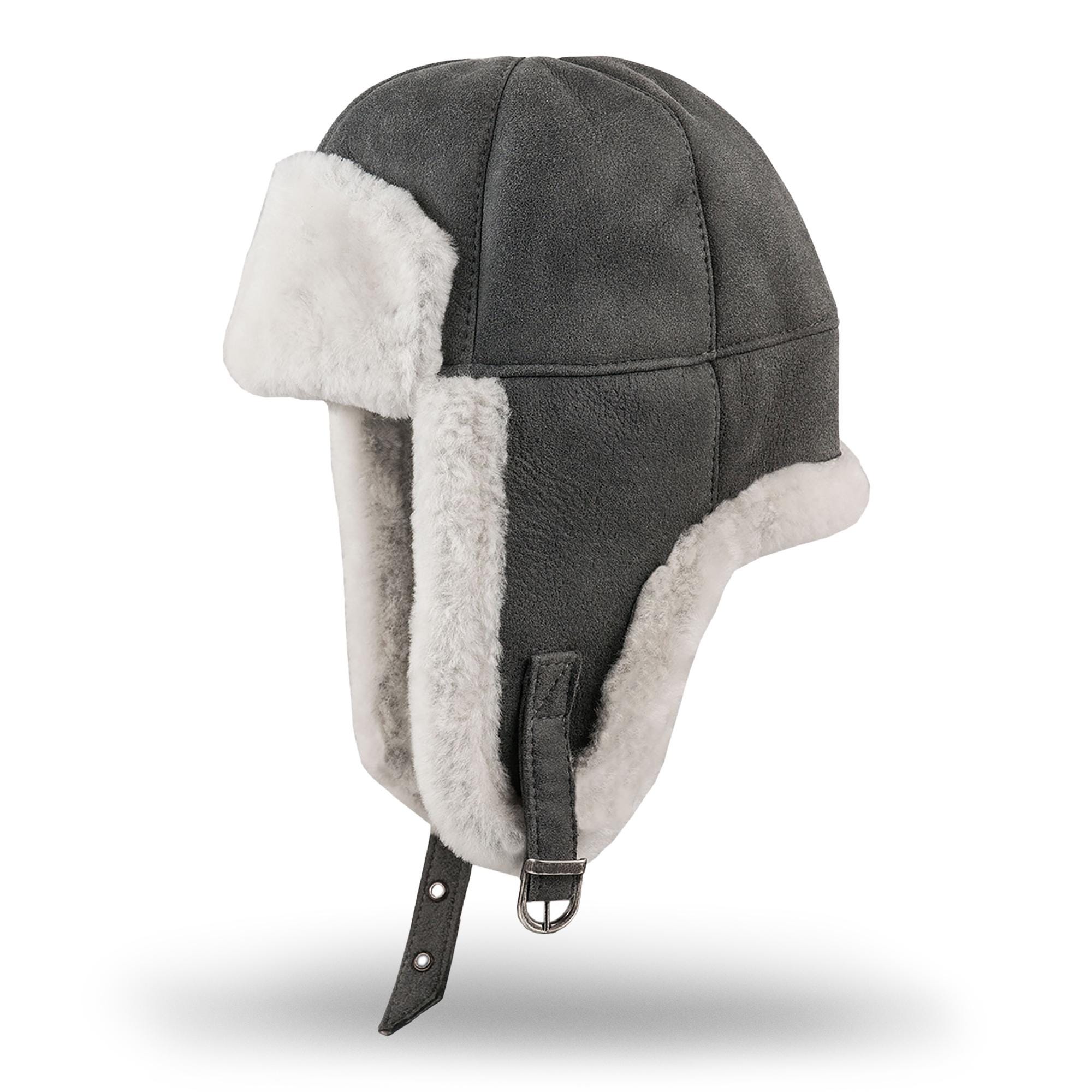 FARGO Shearling Trapper Cap Genuine Leather Aviator Chapka Pilot