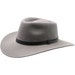 SHARPS Wool Felt Teardrop Top Large Brim Fedora Hat Classic Jazz Vintage Boho Mobster Gangster Dressy Trilby Cowboy Western Big Brim GRAY 
