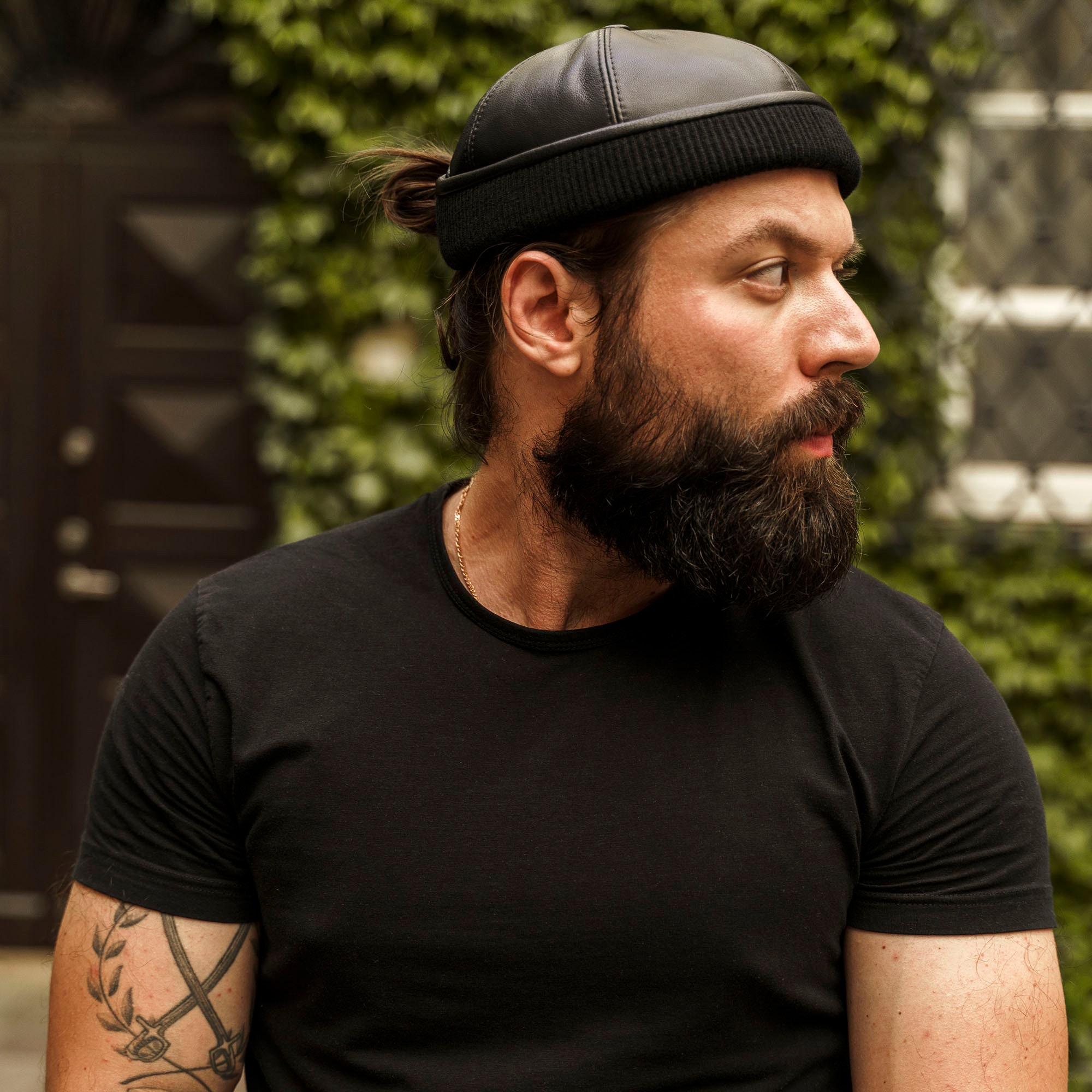 Genuine Leather Beanie Winter 