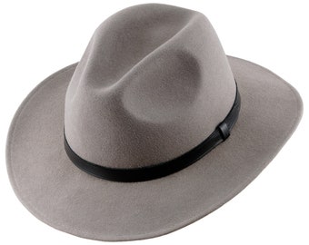 REDWOOD Wool Felt Large Brim Fedora Gambler Cowboy Western REDWOOD Wool Felt Large Brim Fedora Gambler Cowboy Western
