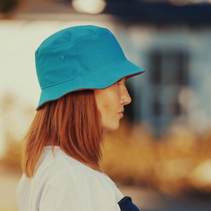 GOLF Women’s Panama Cotton Bucket Hat – Sun Boonie Fisherman Hat for Safari, Fishing, Hiking, Travel & Outdoor Adventures Turquoise Red