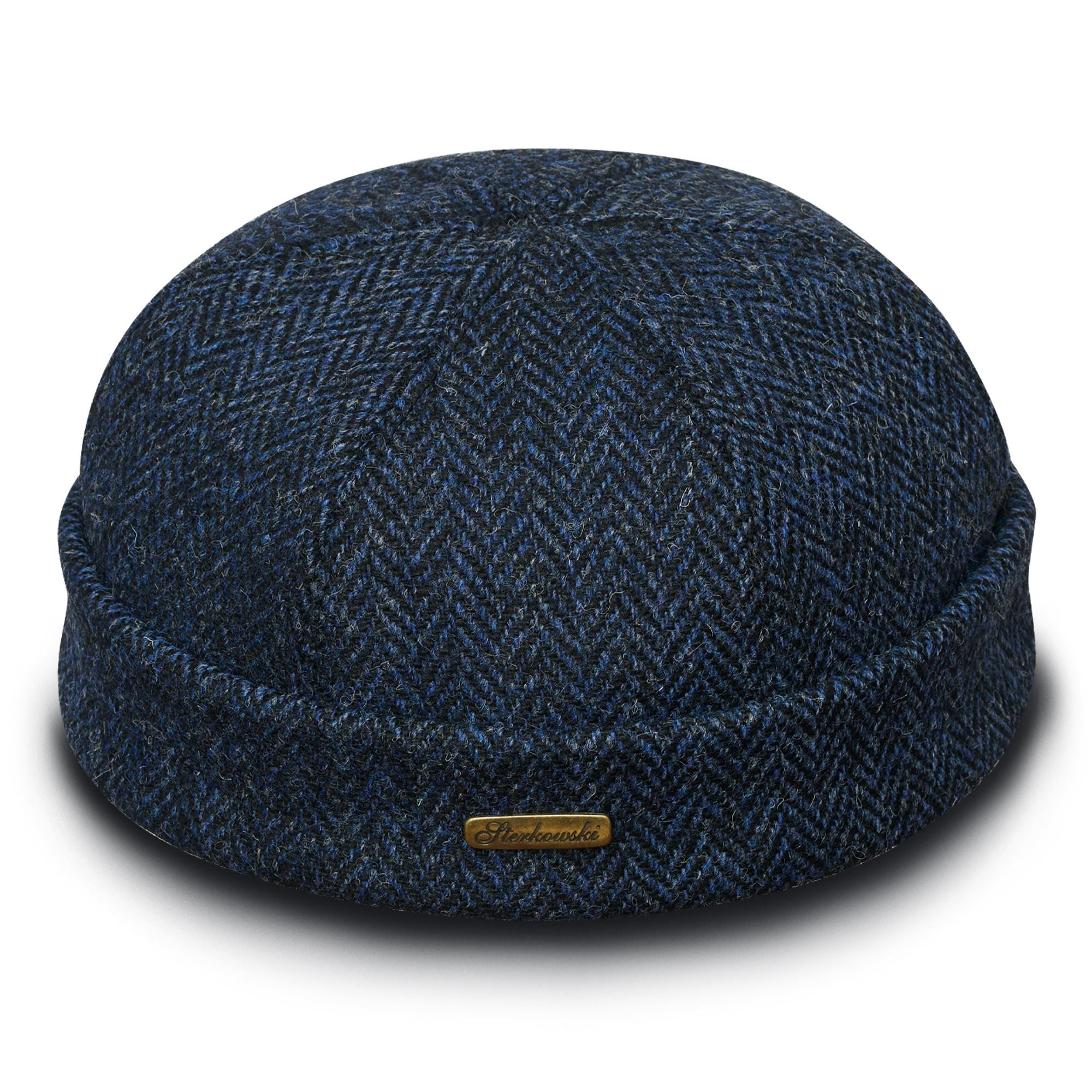 DOCKER Harris Tweed Beanie Cap Pure Scottish Wool Leon Stevedore