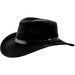 SHARPS Wool Felt Teardrop Top Large Brim Fedora Hat Classic Jazz Vintage Boho Mobster Gangster Dressy Trilby Cowboy Western Wide Brim BLACK 