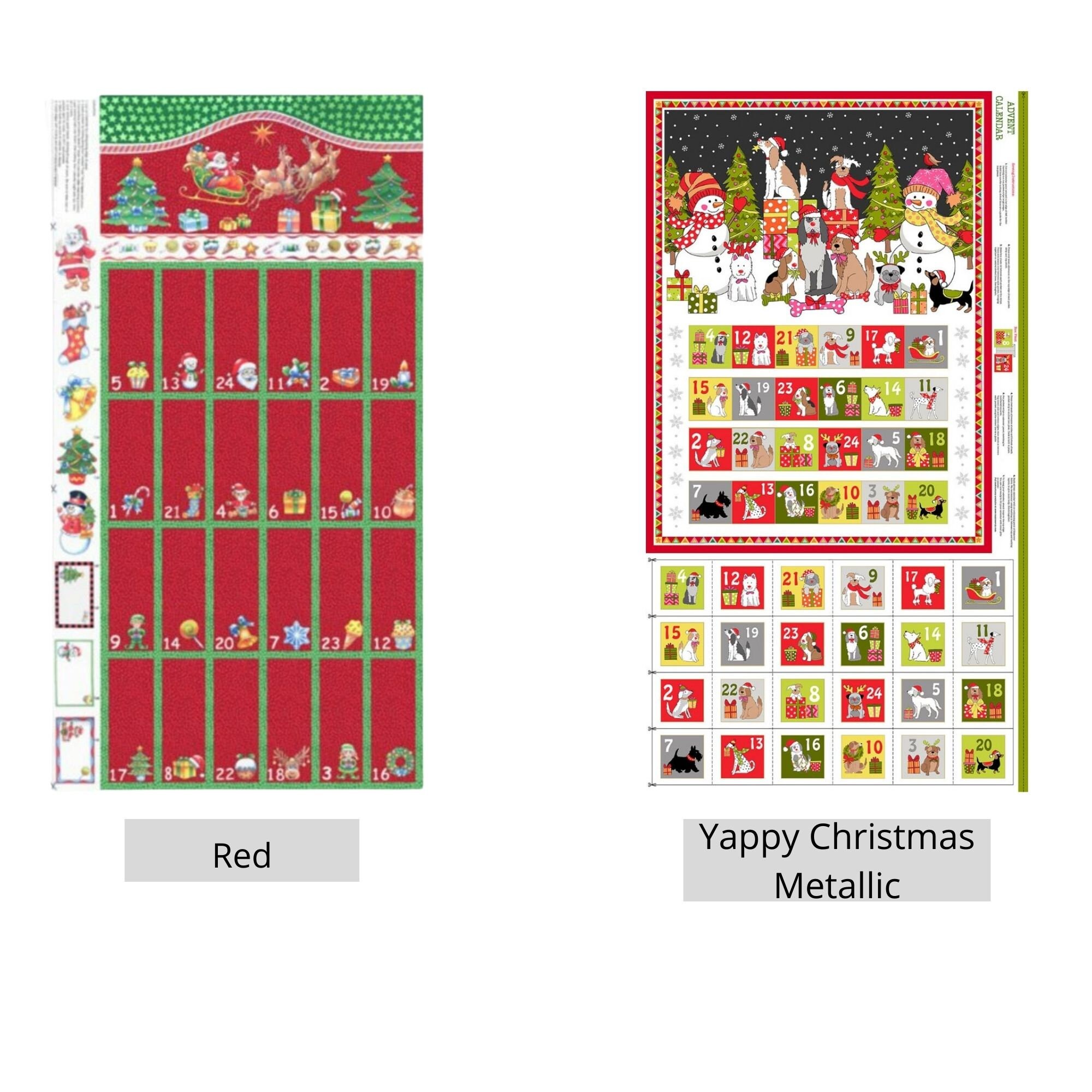 Plush Addict Christmas 2021 Advent Calendar Fabric Panels Etsy