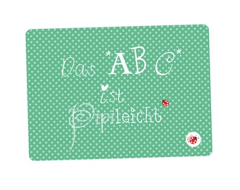 Congratulations card for starting school The ABC is very easy from Millimi