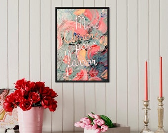 Art print 420 x594 mm More Amore Por Favor by Martina Rüdiger