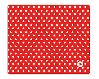 Desk pad dots red grey or blue 60x50 large