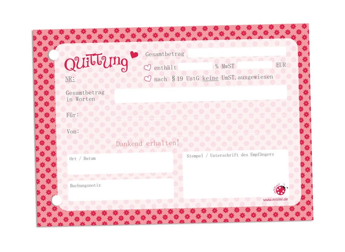 3x Receipt Block Small Business Owner A6 50 Sheet Blue or Pink - Etsy