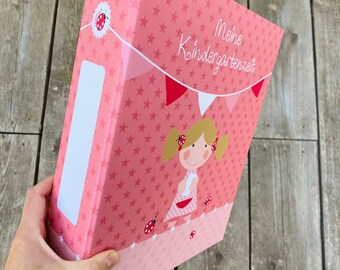 Portfolio Kindergartenordner Meine Kindergartenzeit in Rosa für Mädchen von Millimi