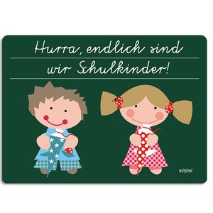 Einladungskarte zur Einschulung für Zwillinge von Millimi