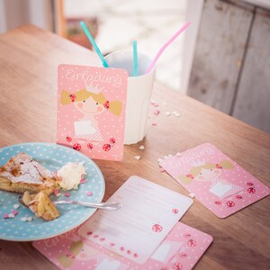 Einladung Prinzessin zum Kindergeburtstag für Mädchen in rosa von Millimi Bild 2