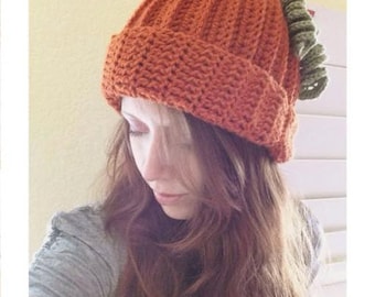 Crochet Pattern PDF INSTANT DOWNLOAD Pumpkin Hat crochet pattern All Sizes: newborn - adult large