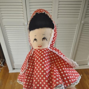Vintage Little Red Riding Hood Topsy-Turvy Doll: 3-Faced Storybook Doll