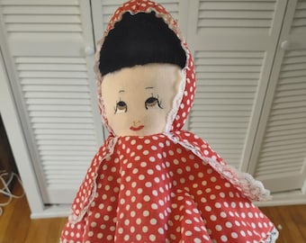 Vintage Little Red Riding Hood Topsy Turvy Doll Vintage Topsy