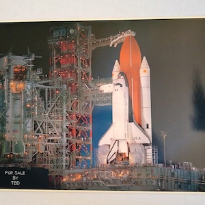 Vintage 1980s NASA Space Photo F-10 Kennedy Space Center STS Launch Vehicle&quot; 16 X 20 - Vintage Space Memorabilia - Astronauts